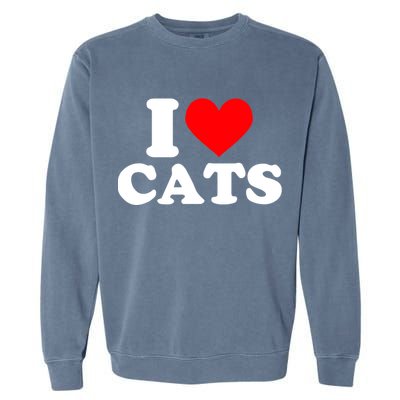 I Heart Cats Shirt I Heart Cats Tshirt I Love Cats Shirt Garment-Dyed Sweatshirt