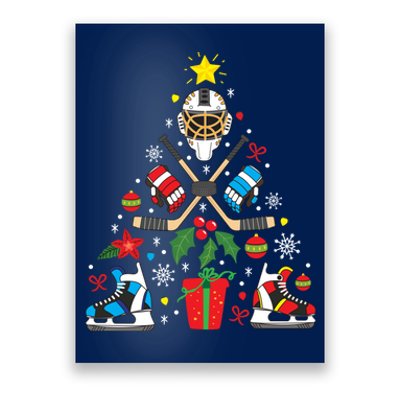 Ice Hockey Christmas Ornament Tree Funny Xmas Gift Boy Poster