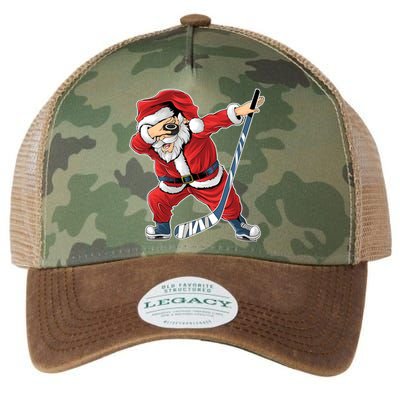 Ice Hockey Dabbing Santa Claus Hockey Player Christmas Gift Legacy Tie Dye Trucker Hat