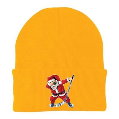 Ice Hockey Dabbing Santa Claus Hockey Player Christmas Gift Knit Cap Winter Beanie