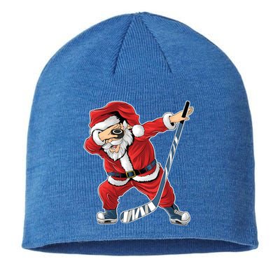 Ice Hockey Dabbing Santa Claus Hockey Player Christmas Gift Sustainable Beanie