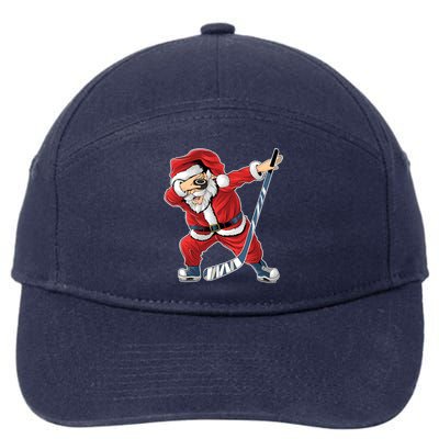 Ice Hockey Dabbing Santa Claus Hockey Player Christmas Gift 7-Panel Snapback Hat