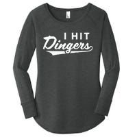 I Hit Dingers Women's Perfect Tri Tunic Long Sleeve Shirt