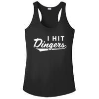 I Hit Dingers Ladies PosiCharge Competitor Racerback Tank