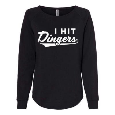 I Hit Dingers Womens California Wash Sweatshirt