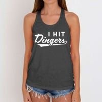 I Hit Dingers Women's Knotted Racerback Tank