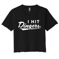 I Hit Dingers Women's Crop Top Tee