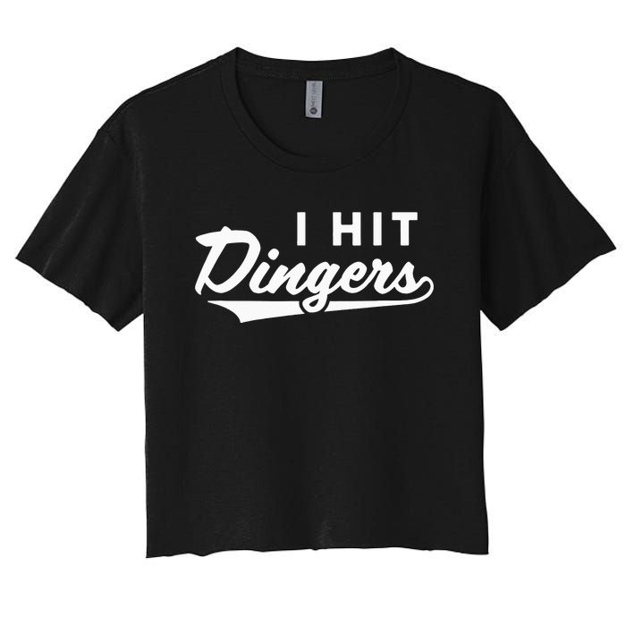 I Hit Dingers Women's Crop Top Tee