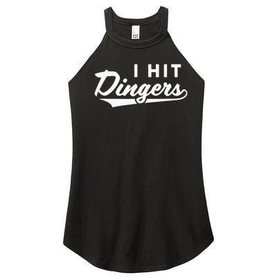 I Hit Dingers Women's Perfect Tri Rocker Tank