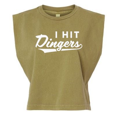 I Hit Dingers Garment-Dyed Women's Muscle Tee