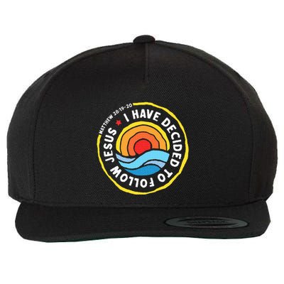 I Have Decided To Follow Jesus Baptized Christian Baptism Wool Snapback Cap