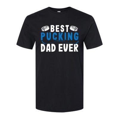 Ice Hockey Dad Best Pucking Dad Gift Softstyle® CVC T-Shirt