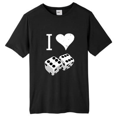 I Heart Dice Rolling Playing Betting Gambling Love Tall Fusion ChromaSoft Performance T-Shirt