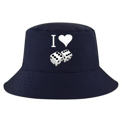 I Heart Dice Rolling Playing Betting Gambling Love Cool Comfort Performance Bucket Hat