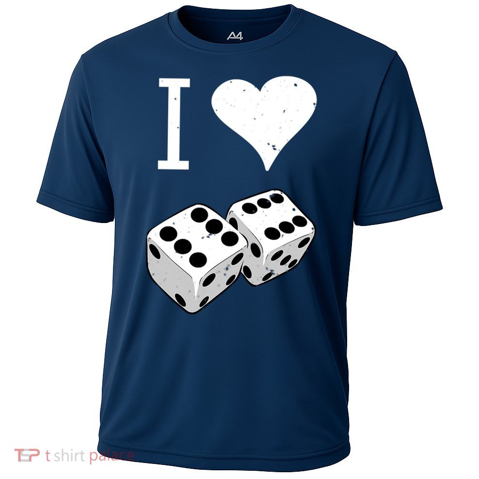 I Heart Dice Rolling Playing Betting Gambling Love Performance Shirt