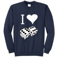 I Heart Dice Rolling Playing Betting Gambling Love Sweatshirt