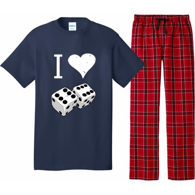 I Heart Dice Rolling Playing Betting Gambling Love Pajama Set