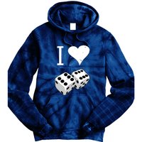 I Heart Dice Rolling Playing Betting Gambling Love Tie Dye Hoodie