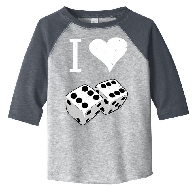 I Heart Dice Rolling Playing Betting Gambling Love Toddler Fine Jersey T-Shirt