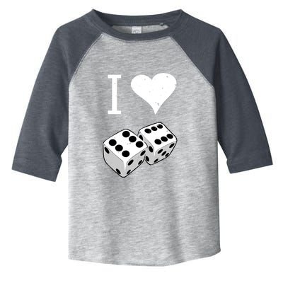 I Heart Dice Rolling Playing Betting Gambling Love Toddler Fine Jersey T-Shirt