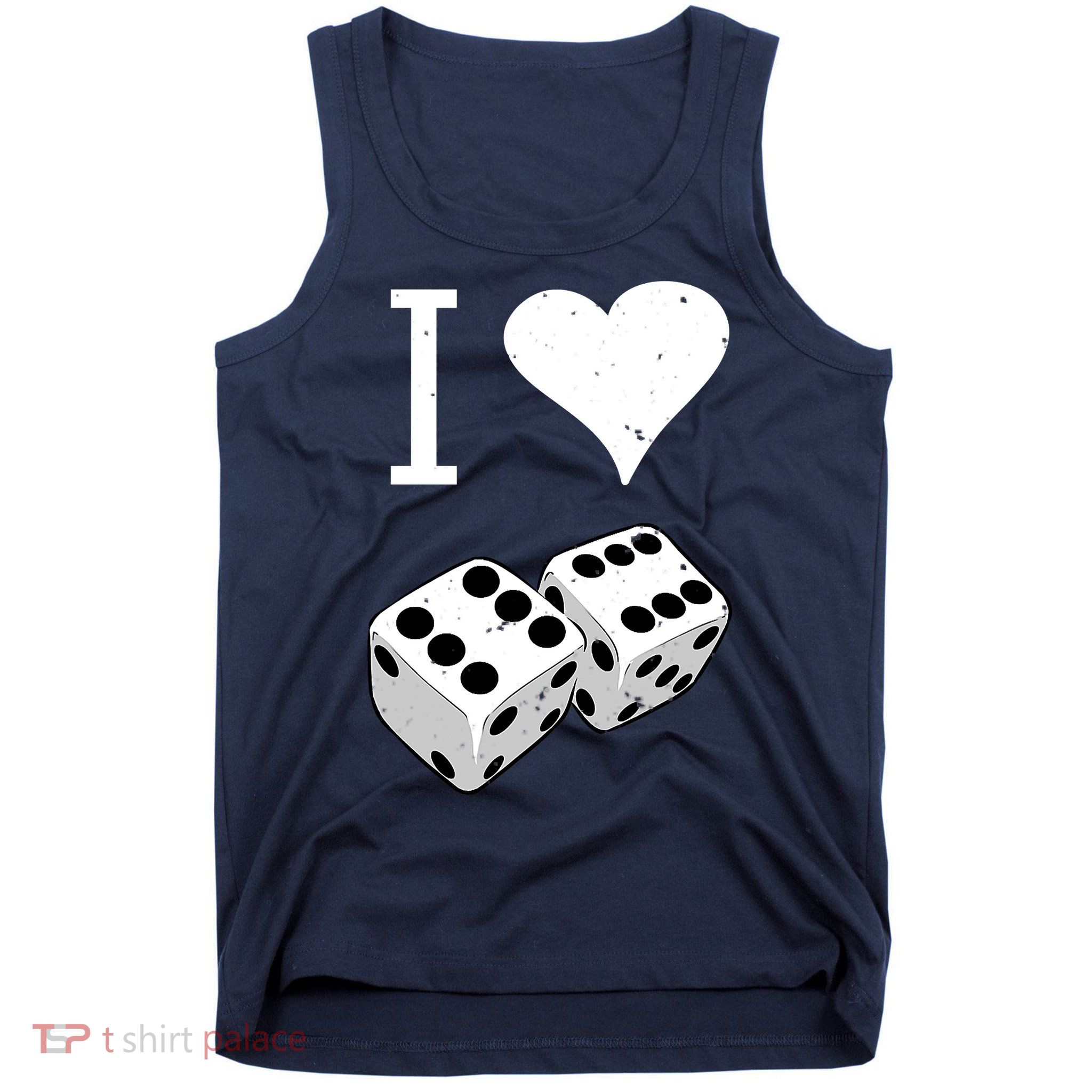 I Heart Dice Rolling Playing Betting Gambling Love Tank Top