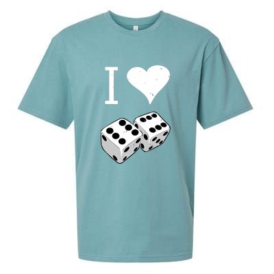 I Heart Dice Rolling Playing Betting Gambling Love Sueded Cloud Jersey T-Shirt