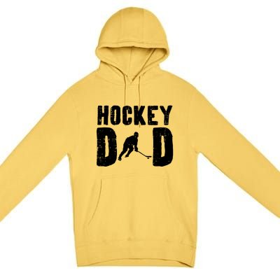 Ice Hockey Dad Cool Fathers Day Player Goalie Coach Papa Gift Premium Pullover Hoodie