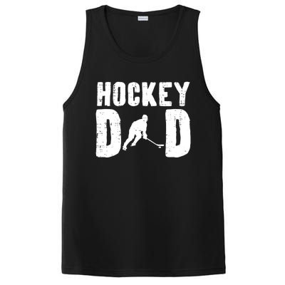 Ice Hockey Dad Cool Fathers Day Player Goalie Coach Papa Gift PosiCharge Competitor Tank