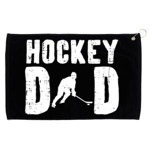 Ice Hockey Dad Cool Fathers Day Player Goalie Coach Papa Gift Grommeted Golf Towel