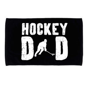 Ice Hockey Dad Cool Fathers Day Player Goalie Coach Papa Gift Microfiber Hand Towel