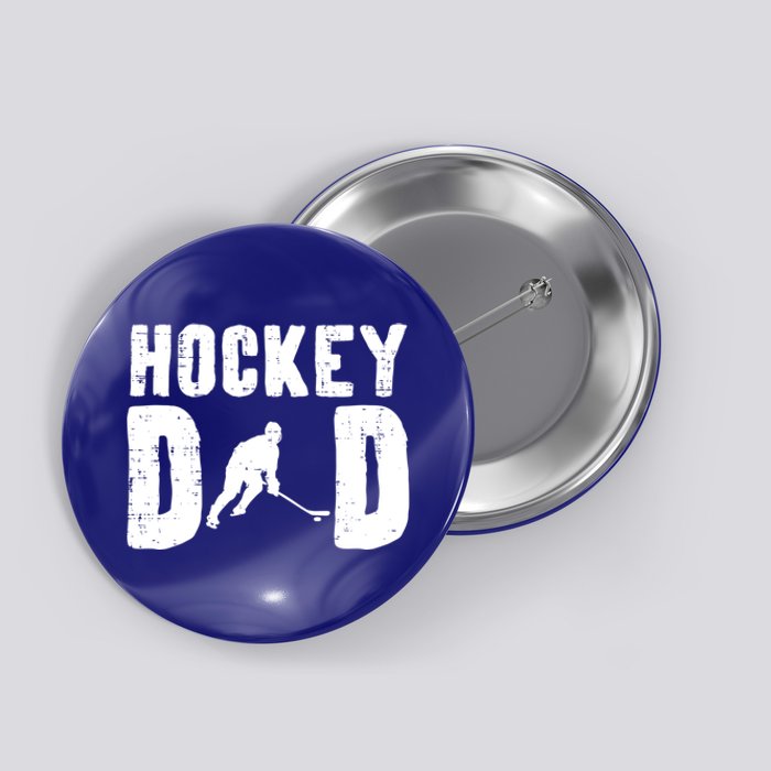 Ice Hockey Dad Cool Fathers Day Player Goalie Coach Papa Gift Button