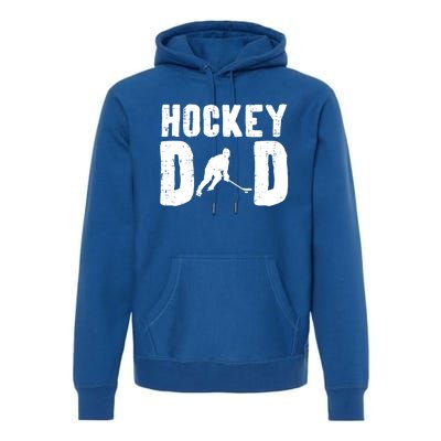 Ice Hockey Dad Cool Fathers Day Player Goalie Coach Papa Gift Premium Hoodie