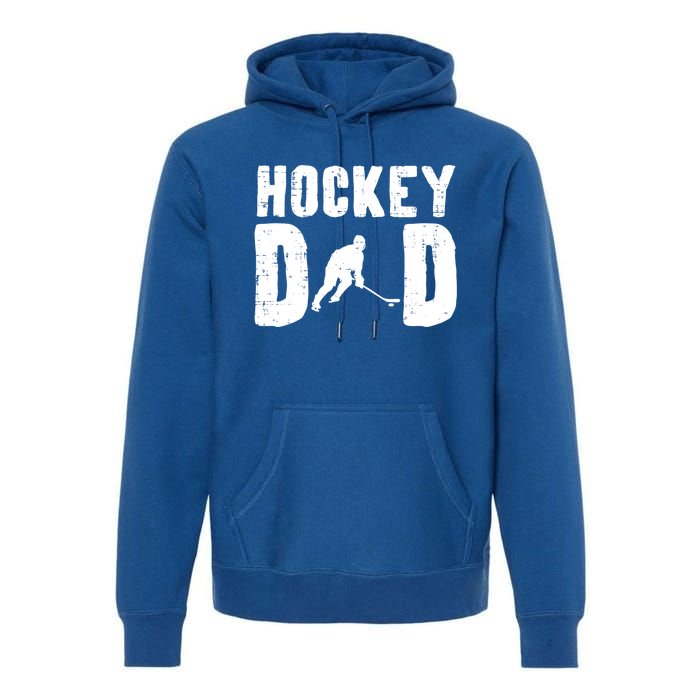 Ice Hockey Dad Cool Fathers Day Player Goalie Coach Papa Gift Premium Hoodie