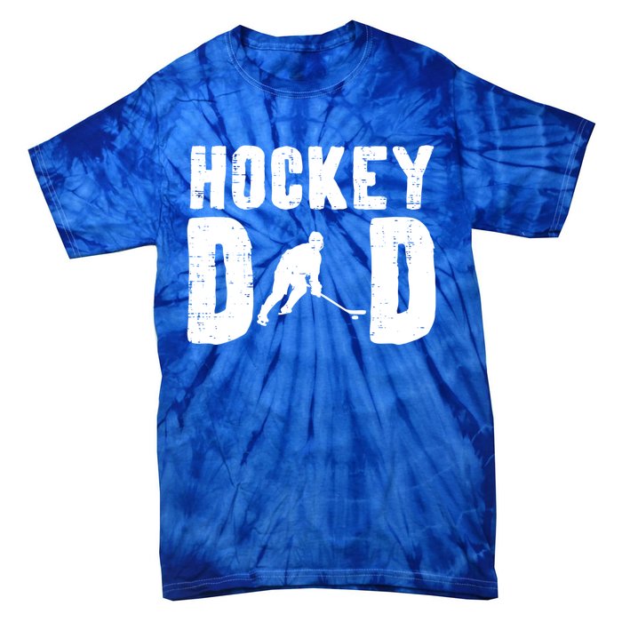 Ice Hockey Dad Cool Fathers Day Player Goalie Coach Papa Gift Tie-Dye T-Shirt