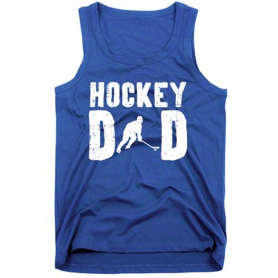 Ice Hockey Dad Cool Fathers Day Player Goalie Coach Papa Gift Tank Top