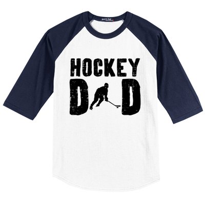 Ice Hockey Dad Cool Fathers Day Player Goalie Coach Papa Gift Baseball Sleeve Shirt