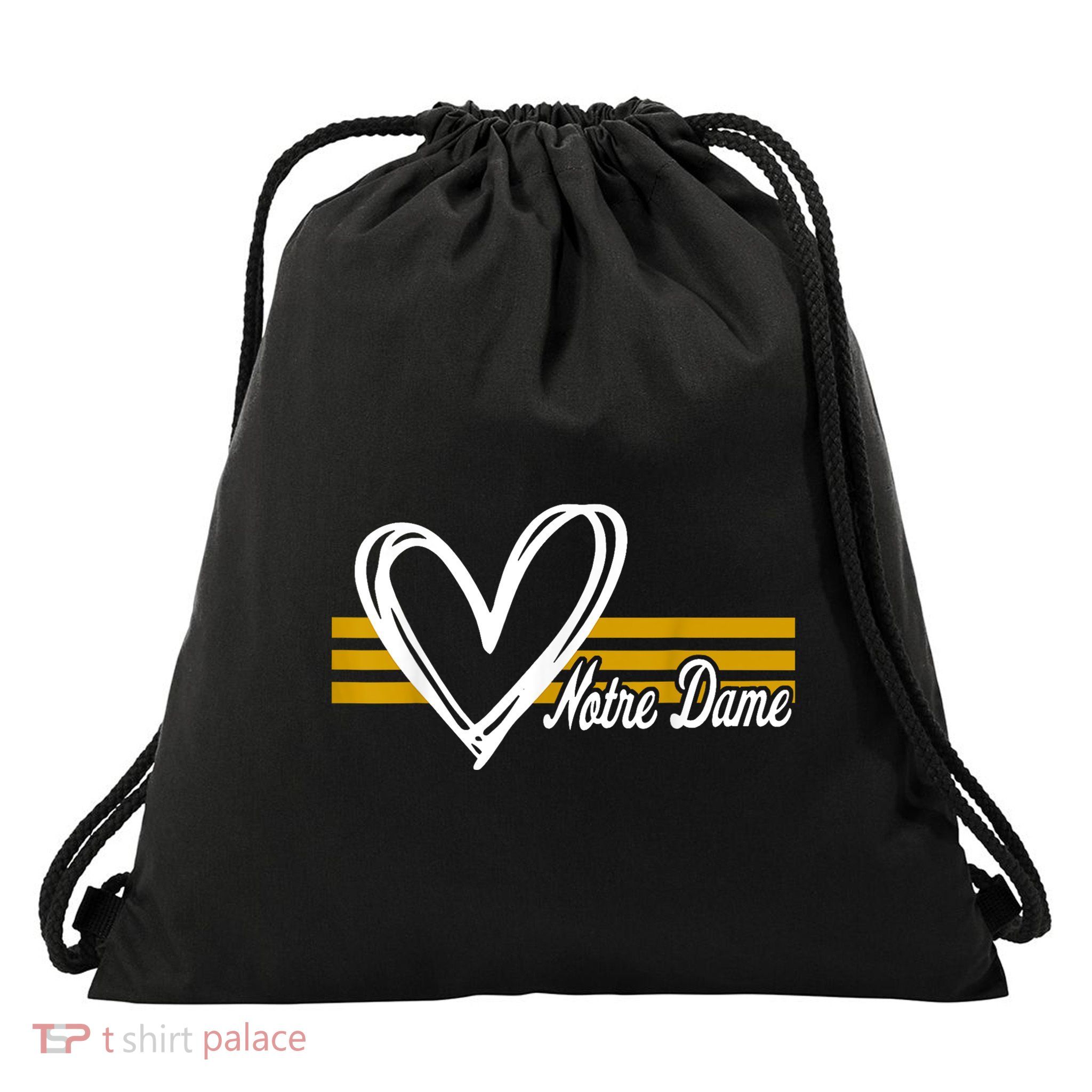 Indiana Heart Design Drawstring Bag