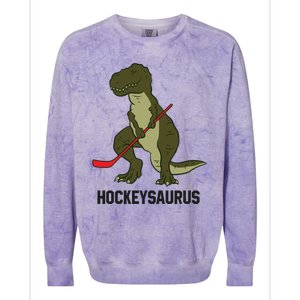 Ice Hockey Dinosaur Hockey Hockey Hockeysaurus Gift Colorblast Crewneck Sweatshirt