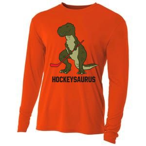 Ice Hockey Dinosaur Hockey Hockey Hockeysaurus Gift Cooling Performance Long Sleeve Crew