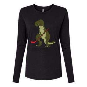 Ice Hockey Dinosaur Hockey Hockey Hockeysaurus Gift Womens Cotton Relaxed Long Sleeve T-Shirt