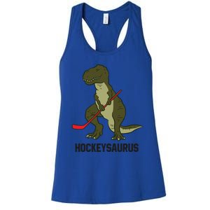 Ice Hockey Dinosaur Hockey Hockey Hockeysaurus Gift Women's Racerback Tank