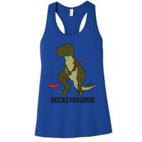 Ice Hockey Dinosaur Hockey Hockey Hockeysaurus Gift Women's Racerback Tank