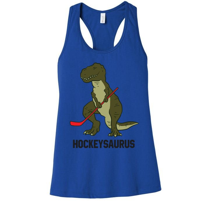 Ice Hockey Dinosaur Hockey Hockey Hockeysaurus Gift Women's Racerback Tank