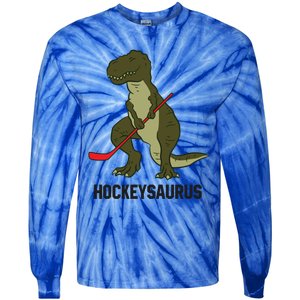 Ice Hockey Dinosaur Hockey Hockey Hockeysaurus Gift Tie-Dye Long Sleeve Shirt