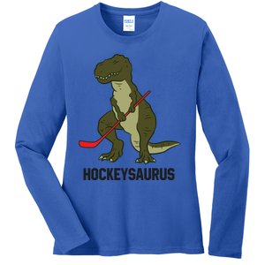 Ice Hockey Dinosaur Hockey Hockey Hockeysaurus Gift Ladies Long Sleeve Shirt