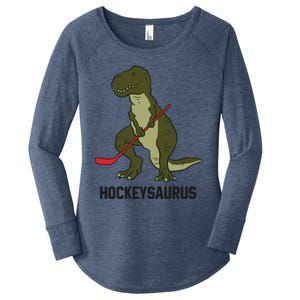 Ice Hockey Dinosaur Hockey Hockey Hockeysaurus Gift Women's Perfect Tri Tunic Long Sleeve Shirt