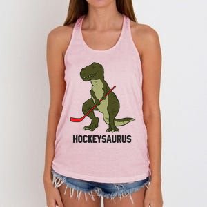 Ice Hockey Dinosaur Hockey Hockey Hockeysaurus Gift Women's Knotted Racerback Tank