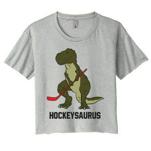 Ice Hockey Dinosaur Hockey Hockey Hockeysaurus Gift Women's Crop Top Tee