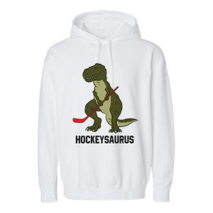 Ice Hockey Dinosaur Hockey Hockey Hockeysaurus Gift Garment-Dyed Fleece Hoodie