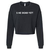 Is He Dead Yet Cropped Pullover Crew